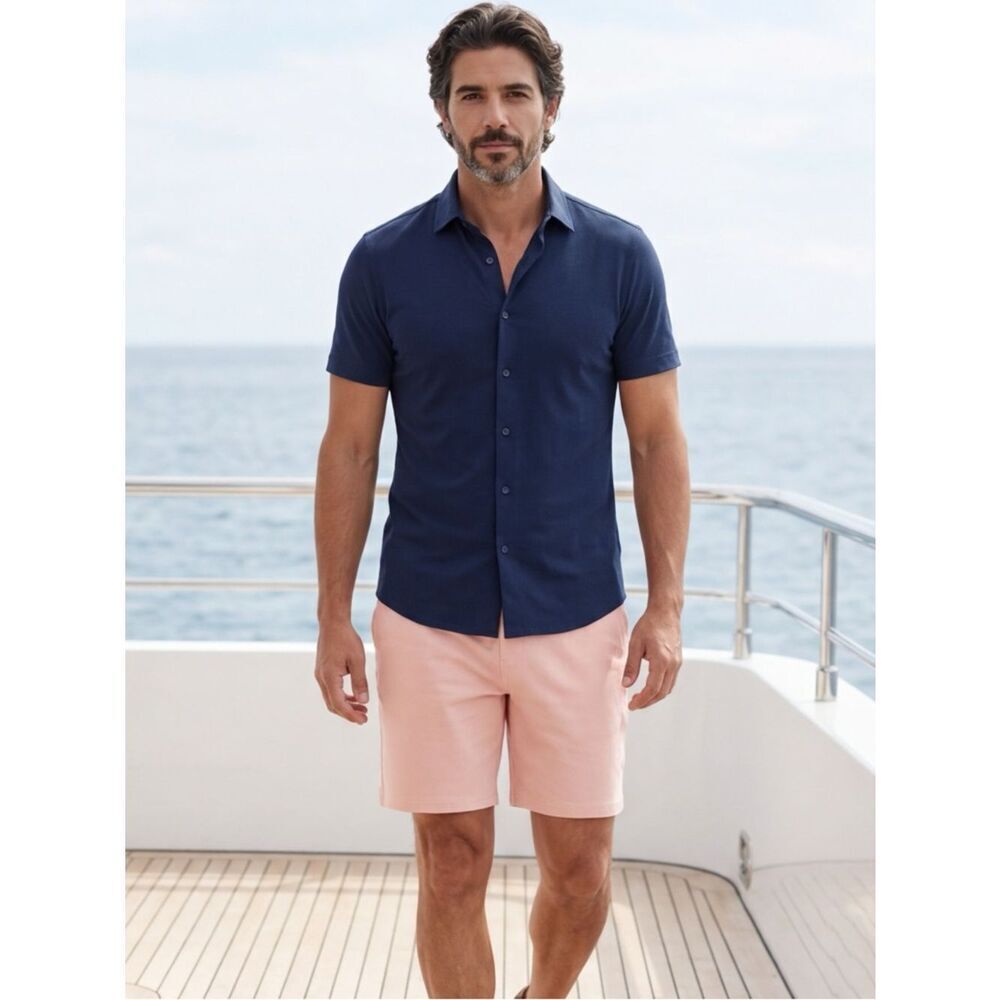 NWT - 686 Men’s Everywhere Double Knit Pink Performance 8” Short - Size Medium